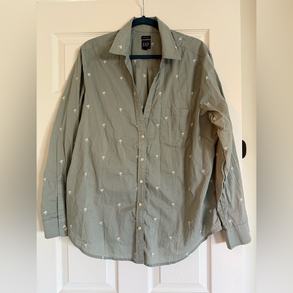 GAP Sage Green Perfect Shirt